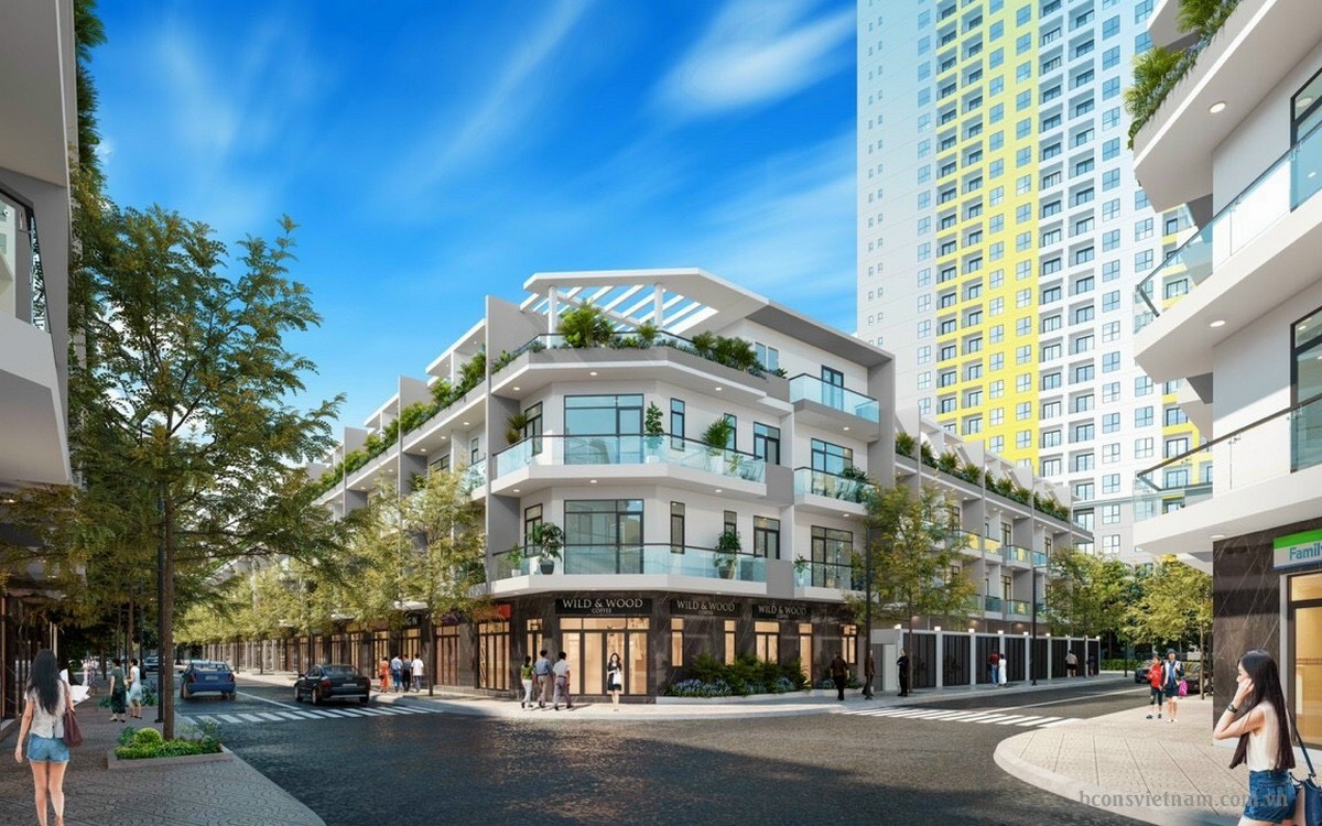 Phối cảnh dự án Nhà phố Bcons Plaza