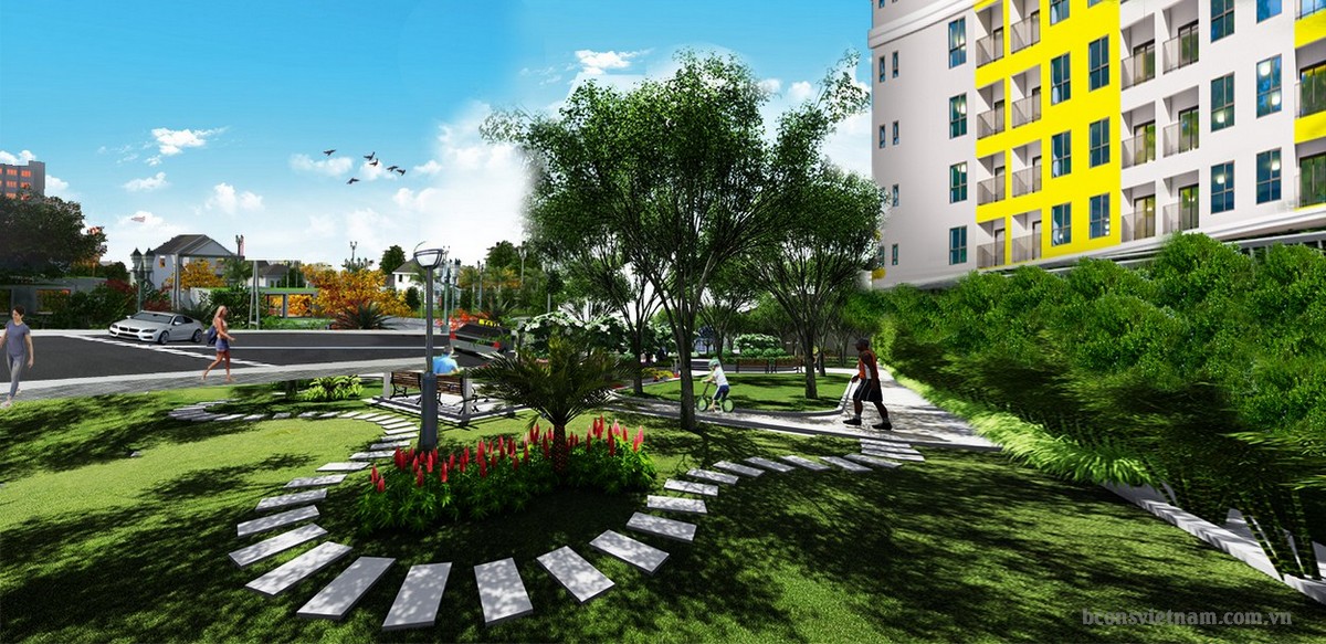 Tiện ích công viên nhà phố Bcons Plaza