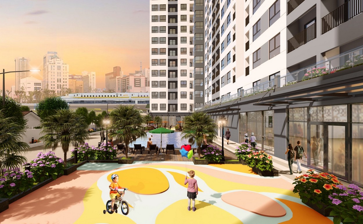 Khu vui chơi trẻ em - Tiện ích đa dạng tại căn hộ Bcons Miền Đông